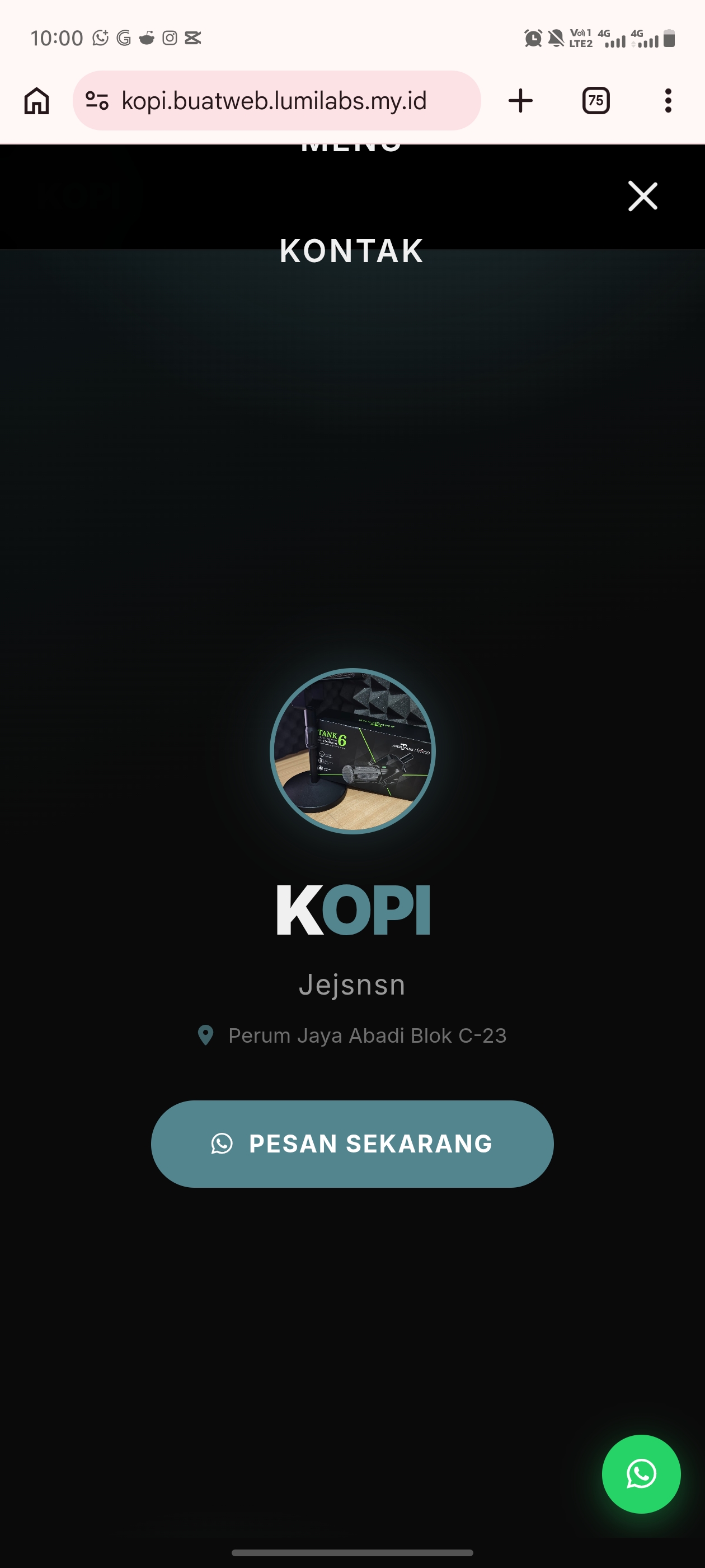 Cold brew kopi
